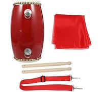 Tambor De Instrumento Tambores De Percusión Musical Tambor De Marcha Sintonizable para Niño Y Niña con Correa Ajustable/Palos De Madera/Marco De Madera,Red B
