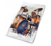 Tambor De Jazz Impreso Polainas De Cuello 26X30Cm Impreso Cuello Pañuelo Unisexo Pasamontañas para Yoga Deportes Ciclismo