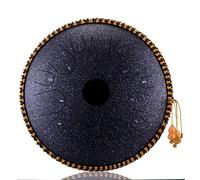 Tambor de la lengua de acero 14 pulgadas de 14 pulgadas Kit completo, Clave C, Percusión Psicoterapia, Regalo para principiantes y Yoga Loversi (Color : Black)