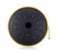 Tambor De La Lengüeta De Acero 14 Pulgadas De 14 Pulgadas Kit Completo, Clave C, Percusión Psicoterapia, Regalo Para Principiantes Y Amantes Del Yoga (obsidiana)