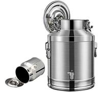Tambor de leche de acero inoxidable fermentador de transporte de leche de acero inoxidable 304, tambor de aceite con tapa sellada, resistente, grueso, 28 L
