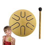Tambor de lengua, 6 notas, instrumentos de meditación de mano, tambor de lluvia de 3 pulgadas para principiantes, familias, amigos, adultos, educación infantil