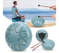 Tambor de lengua, 8 tonos de acero, instrumento esencial de percusión, musgo con bolsa, baqueta, 6 pulgadas