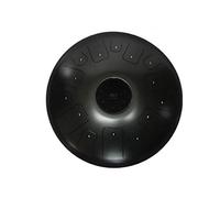 Tambor de lengua de 14 pulgadas, Mini tambor portátil for Yoga, tambor de té de Metal, tambor hueco (Color : Black)