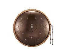 Tambor de lengua de 15 notas, tambor de 12,5 pulgadas, adecuado for meditación, yoga y viaje (Color : Black)