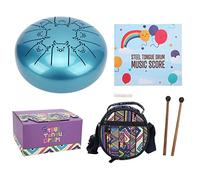 Tambor de lengua de 5,5 pulgadas, 8 notas, aleación de tanque de chakras, instrumento de tambor de lengua de acero con patrón animal, instrumento musical de percusión para