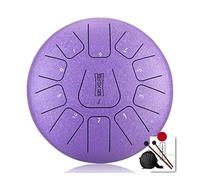 Tambor de lengua de acero, 11 notas, 25,4 cm, melodía de percusión, juego de instrumentos de tambor etéreo con bolsa de transporte de tambor, 2 baquetas, libro de tutoriales, 4 púas de dedo (color