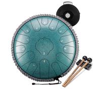 Tambor de Lengua de Acero 13 Pulgadas 15Notas C Chiave,Instrumento de Percusión Tambor de Mano para Niño con Mazos y Bolsa de Transporte,J