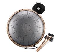 Tambor de Lengua de Acero 13 Pulgadas 15Notas C Chiave,Instrumento de Percusión Tambor de Mano para Niño con Mazos y Bolsa de Transporte,C
