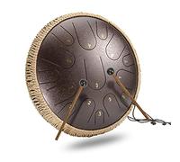 Tambor de lengua de acero, 14 pulgadas 15 notas D-tone Percussion Instrument Handpan Hand Drums Tankdrum con mazos de tambor, baquetas, libro de tutoriales, bolsa de transporte, pegatinas de notas