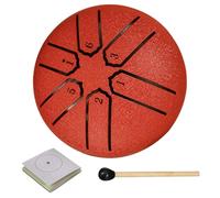 Tambor de lengua de acero, 3 pulgadas, 6 tonos, tambor de percusión, tambor esencial, tambor de acero tongue, tamaño pequeño y calidad de sonido esencial, para meditación, yoga, sanación de sonido
