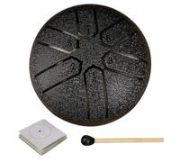 Tambor de lengua de acero, 3 pulgadas, 6 tonos, tambor de percusión, tambor esencial, tambor de acero tongue, tamaño pequeño y calidad de sonido esencial, para meditación, yoga, sanación de sonido