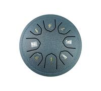 Tambor de lengua de acero 4 pulgadas 8 notas c instrumento de percusión clave tambor portátil de handpan con mazos para música yoga meditación para principiantes profesionales de (Oscuro)