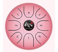Tambor de lengua de acero 8 notas de 5,5 pulgadas, tambor de lengua profesional for niños, instrumento de percusión Handpan C Key con bolsa, libro de música, mazos, regalo for meditación, entretenimie