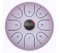 Tambor de lengua de acero 8 notas de 5,5 pulgadas, tambor de lengua profesional for niños, instrumento de percusión Handpan C Key con bolsa, libro de música, mazos, regalo for meditación, entretenimie