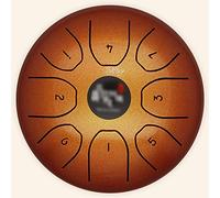 Tambor de lengua de acero 8 notas de 5,5 pulgadas, tambor de lengua profesional for niños, instrumento de percusión Handpan C Key con bolsa, libro de música, mazos, regalo for meditación, entretenimie