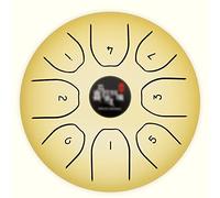 Tambor de lengua de acero 8 notas de 5,5 pulgadas, tambor de lengua profesional for niños, instrumento de percusión Handpan C Key con bolsa, libro de música, mazos, regalo for meditación, entretenimie