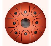 Tambor de lengua de acero 8 notas de 5,5 pulgadas, tambor de lengua profesional for niños, instrumento de percusión Handpan C Key con bolsa, libro de música, mazos, regalo for meditación, entretenimie