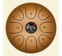 Tambor de lengua de acero 8 notas de 5,5 pulgadas, tambor de lengua profesional for niños, instrumento de percusión Handpan C Key con bolsa, libro de música, mazos, regalo for meditación, entretenimie