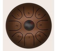 Tambor de lengua de acero 8 notas de 5,5 pulgadas, tambor de lengua profesional for niños, instrumento de percusión Handpan C Key con bolsa, libro de música, mazos, regalo for meditación, entretenimie