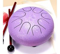 Tambor de lengua de acero, 8 notas, instrumento musical de percusión de 6 pulgadas para adultos y niños, incluye mazos, ideal para yoga, meditación y educación musical