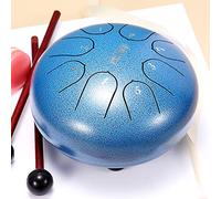 Tambor de lengua de acero, 8 notas, instrumento musical de percusión de 6 pulgadas para adultos y niños, incluye mazos, ideal para yoga, meditación y educación musical