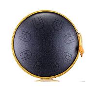 Tambor de lengua de acero, 9 notas, 14 pulgadas, percusión, melodía etérea, juego de instrumentos de tambor con bolsa de transporte de tambor, 2 baquetas, libro tutorial y 4 púas de dedo (color: negro