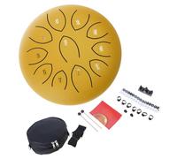Tambor de lengua de acero de 11 notas, pequeño, portátil, instrumento de percusión para meditaciones, sartenes de metal duraderas, música para niños