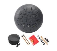 Tambor de lengua de acero de 11 notas, tambor pequeño, portátil, tambor de percusión, instrumento para meditaciones duraderas