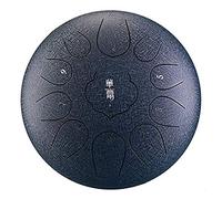 Tambor de lengua de acero de 11 pulgadas, 12 notas, tambor de mano, instrumento de percusión, juego de tambor de tanque con baquetas, libro Tutorial, 4 púas para dedos, azul marino