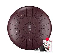 Tambor de lengua de acero de 12 pulgadas, 11 notas, melodía de tambor etéreo, juego de instrumentos de tambor con bolsa de transporte de tambor, 2 baquetas, libro de tutoriales, 4 púas de dedo (color