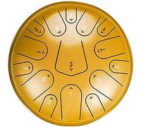 Tambor de lengua de acero de 12 pulgadas, 15 notas, instrumento de percusión con tecla C con bolsa de viaje y baquetas, cunas, libro tutorial, tambor manual para práctica de meditación, blan