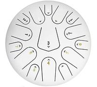 Tambor de lengua de acero de 12 pulgadas, 15 notas, instrumento de percusión con tecla C con bolsa de viaje y baquetas, cunas, libro tutorial, tambor manual para práctica de meditación, dora