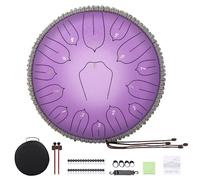 Tambor de lengua de acero de 12 pulgadas, 15 notas: juego de tambores de mano con mazos de libros de música, bolsa de transporte, instrumento de mano para adultos, educación musical, meditación, yoga,