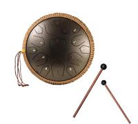 Tambor De Lengua De Acero De 13 Pulgadas Y 15 Notas, Tambor De Mano, Instrumento De Percusión De Mano En Fa Mayor for Adultos, Mazo De Xilófono De Goma Con Mango De Madera(B)