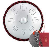 Tambor De Lengua De Acero De 14 Pulgadas, 9 Notas Clave D, Para Meditación De Yoga De Curación Mental De Concierto, Con Bolsa De Transporte, Palillos, Libro De Tutoriales, Pegatinas De Notas