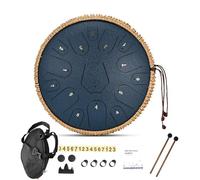 Tambor de Lengua de Acero de 14 Pulgadas y 15 Notas, Tambor de Mano, Tambores de Música Etérea Profesional En C Mayor Para Niños Principiantes, Instrumentos de Percusión de Tambor blue