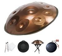Tambor de lengua de acero de 22 pulgadas, 9 notas, ideal para meditación, yoga y educación, incluye bolsa de transporte, 2 mazos y 4 fundas para dedos