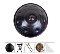 Tambor De Lengua De Acero De 22 Pulgadas, Tambor De Mano Handpan, Instrumento De Percusión Para Adultos En Re Menor, Para Yoga, Conciertos Y Producción De Audio(B,10 notes (440Hz))