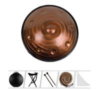 Tambor De Lengua De Acero De 22 Pulgadas, Tambor De Mano Handpan, Instrumento De Percusión Para Adultos En Re Menor, Para Yoga, Conciertos Y Producción De Audio(C,10 notes (440Hz))