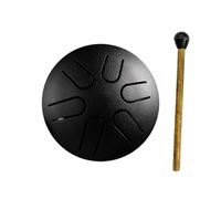 tambor de lengua de acero de 3 pulgadas y 6 notas, tambor de acero para niños, tambor de mano con baquetas, educación musical, curación, yoga, camping, adultos, principiantes