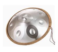 Tambor De Lengua De Acero De 432 Hz/440 Hz, 22 Pulgadas Handpan Drum En Re Menor, 9/10/12 Notas Percusión De Tambor Golden Handpan, Para Educación Musical Y Reuniones Familiares(D-432Hz,10Notes)