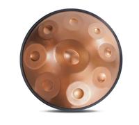 Tambor De Lengua De Acero De 432 Hz/440 Hz, Percusión De Tambor Handpan for Sanación Sonora Y Meditación Personal, 22 Pulgadas, 9/10/12 Notas Hand Drum Steel Drum Percusión(GOLD-9 NOTES,432Hz)