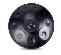 Tambor De Lengua De Acero De 432 Hz/440 Hz, Percusión De Tambor Handpan for Sanación Sonora Y Meditación Personal, 22 Pulgadas, 9/10/12 Notas Hand Drum Steel Drum Percusión(BLACK-10 NOTES,432Hz)