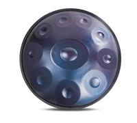 Tambor De Lengua De Acero De 432 Hz/440 Hz, Percusión De Tambor Handpan for Sanación Sonora Y Meditación Personal, 22 Pulgadas, 9/10/12 Notas Hand Drum Steel Drum Percusión(BLUE-10 NOTES,432Hz)