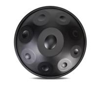 Tambor De Lengua De Acero De 432 Hz/440 Hz, Percusión De Tambor Handpan for Sanación Sonora Y Meditación Personal, 22 Pulgadas, 9/10/12 Notas Hand Drum Steel Drum Percusión(BLACK-9 NOTES,440Hz)