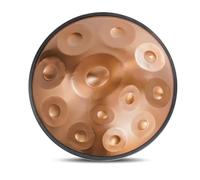 Tambor De Lengua De Acero De 432 Hz/440 Hz, Percusión De Tambor Handpan for Sanación Sonora Y Meditación Personal, 22 Pulgadas, 9/10/12 Notas Hand Drum Steel Drum Percusión(GOLD-12 NOTES,440Hz)