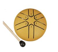 Tambor de lengua de acero de 6 notas de 7,6 cm, tambor pequeño, portátil, de percusión, para meditaciones, yoga