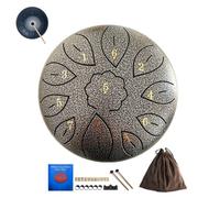 Tambor De Lengua De Acero De 6 Pulgadas, 11 Notas, Tono G, Instrumentos Musicales, Percusión De Tambor, Timbre De Lluvia Impermeable Con Bolsa Suave, Libro De Música, 2 Mazos(Silver)