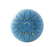 Tambor de lengua de acero de 6 pulgadas con mazos de tambor, púas para dedos, libro de música y bolsa de viaje para batería etérea, meditación de tambor, yoga, tambor de lengua de acero (azul, 11